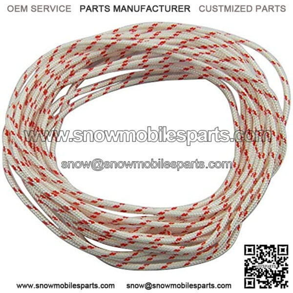 Echo Compatible Recoil Starter Rope 10 ft / 3mm Diameter Replacement Pull Cord for Echo Trimmer Edger Brush Cutter Blower Engine Parts Using 3mm Rope