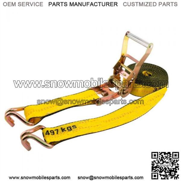 Heavy Duty Ratchet Strap with Double J-Hooks