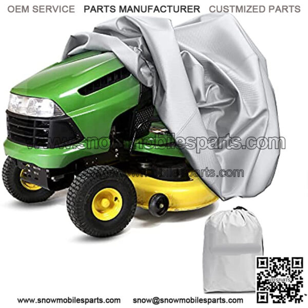 Lawn Mower Cover, Heavy Duty Riding Lawn Mower Cover, Fit Decks up to 54", Durable Oxford Fabric, UV Protection Lawn Tractor Cover with Storage Bag (Grey)