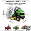 Lawn Mower Cover, Heavy Duty Riding Lawn Mower Cover, Fit Decks up to 54", Durable Oxford Fabric, UV Protection Lawn Tractor Cover with Storage Bag (Grey) - Image 2