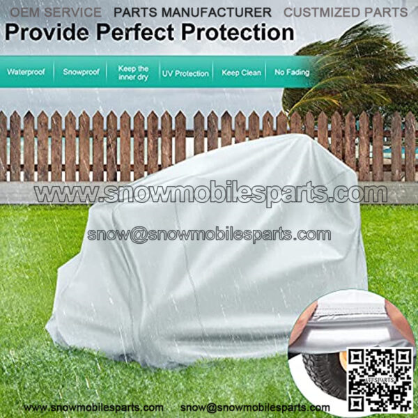 Lawn Mower Cover, Heavy Duty Riding Lawn Mower Cover, Fit Decks up to 54", Durable Oxford Fabric, UV Protection Lawn Tractor Cover with Storage Bag (Grey) - Image 4