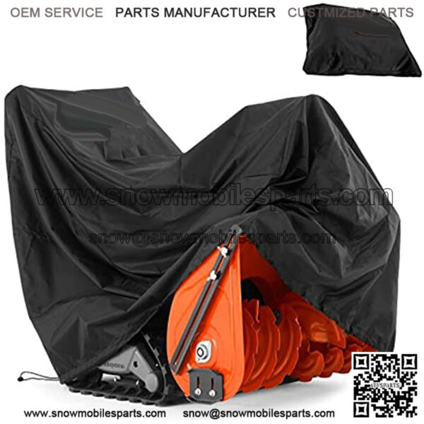 Snow Blower Cover, Snow Thrower Cover Waterproof Snowblower Protector All Weather Outdoor Protection Universal Size for Most Blower Winter Yard Machine - 50.4"x40"x32.7"(LxHxW)
