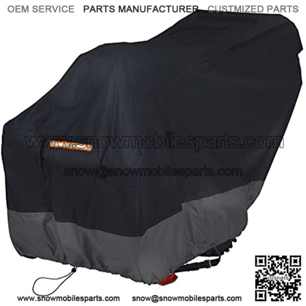 Snow Blower Cover, 600D, Two Stage Electric Snow Thrower Cover, Heavy Duty 600D Oxford Fabric Waterproof, Windproof, Sun UV Dust Proof, with Air Vent, Reflective Stripe Handle