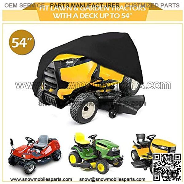 Riding Lawn Mower Cover Waterproof Polyester Oxford Tractor Cover Universal Fit Decks up to 54", Snow Blower Cover All Weather Premium Dustproof Snow Thrower Cover Heavy Duty Superior with Storage Bag - Image 5