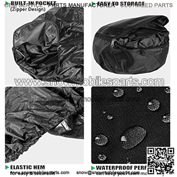 LP93917 Riding Lawn Mower Cover Protective Storage Tarp Fit for 100-X300 Series Tractors Heavy Duty 330D Oxford Fabric Waterproof All-Weather Protection - Image 5