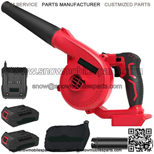 Cordless Leaf Blower, 20V Small Leaf Blower & Vacuum, 100 CFM 140 MPH , with 2 Lithium Batteries and Charger