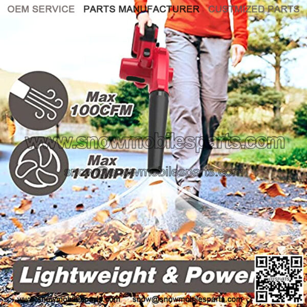Cordless Leaf Blower, 20V Small Leaf Blower & Vacuum, 100 CFM 140 MPH , with 2 Lithium Batteries and Charger - Image 2