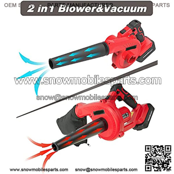 Cordless Leaf Blower, 20V Small Leaf Blower & Vacuum, 100 CFM 140 MPH , with 2 Lithium Batteries and Charger - Image 4
