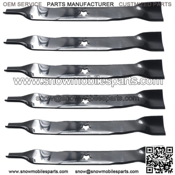 6 Blades Fit Sears/Craftsman 152443 163819 159705 145708 46" Mower Deck