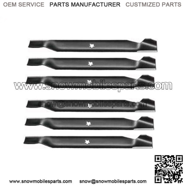 6PK Fits Hi-Lift Blade for Husquvarna Craftsman Viking 42" Mower Decks 13897