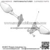 Polaris Snowmobile AXYS  Snowmobile Mirrors - Black - Image 2