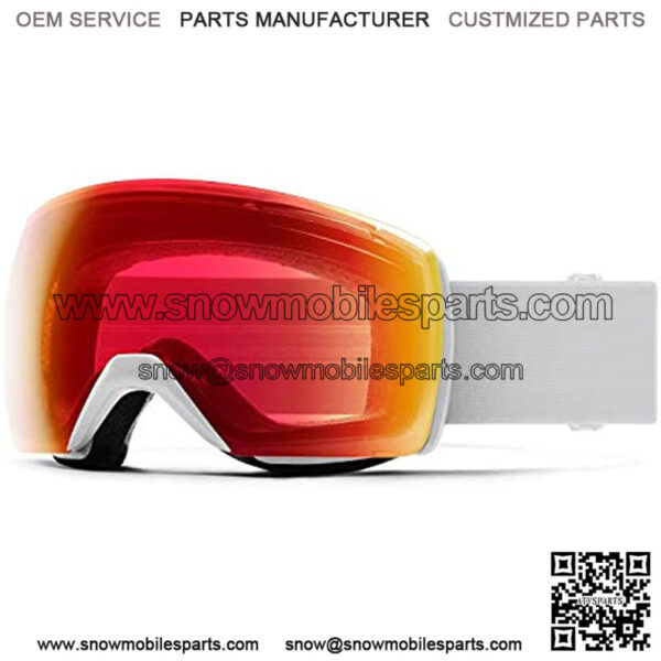 Smith Optics Skyline XL Adult Snowboarding Goggles - White Vapor/Chromapop Photochromic Red Mirror/One Size