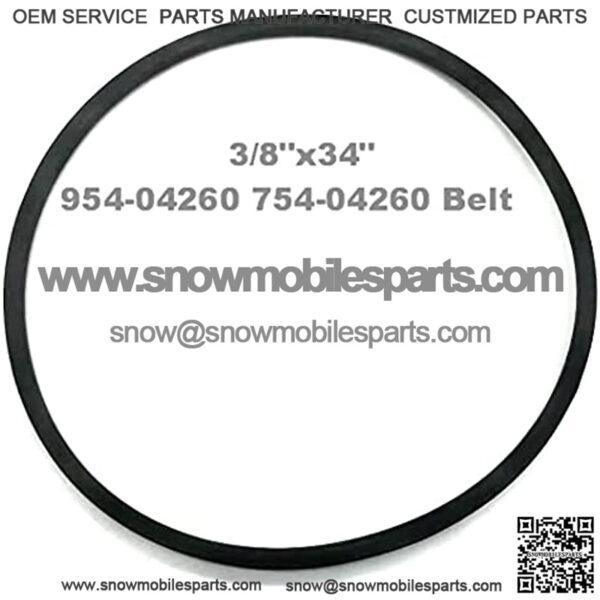 Replacement 3/8"X34" 954-04260 Snowthrowers Drive Belt for MTD Cub Cadet 954-04260 754-04260