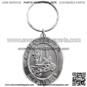 St. Christopher Ride with Me Motorcycle Medal Keychain BH010
