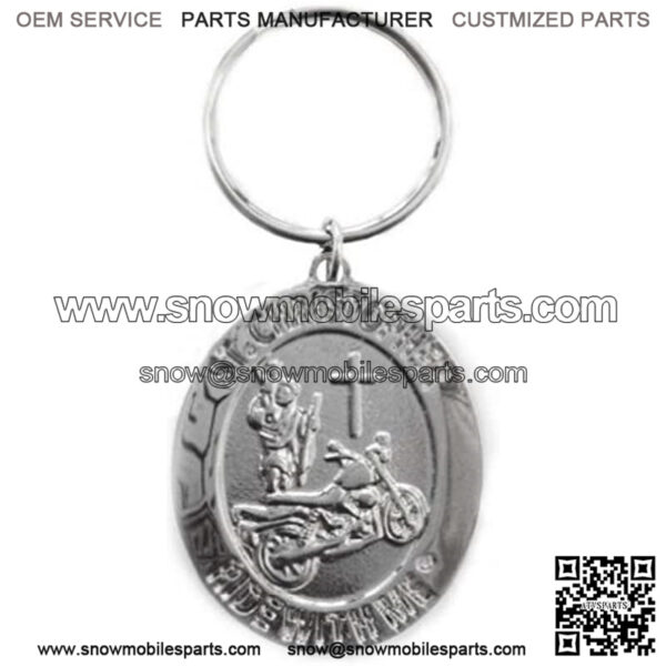 St. Christopher Ride with Me Motorcycle Medal Keychain BH010