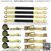 Yellow 2" x 120" Wheel Tie Down Straps with Heavy Duty Flat Hooks 4pcs - Image 4