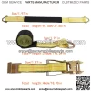 Yellow 2" x 120" Wheel Tie Down Straps with Heavy Duty Flat Hooks 4pcs - Image 5