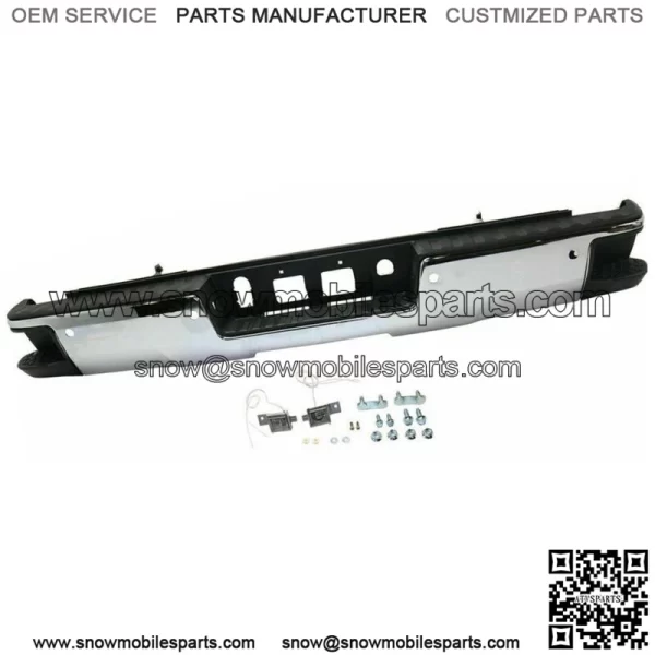 Chrome Rear Bumper Assembly For 2014 -2018 Chevy Silverado Sierra 1500 W/ Park