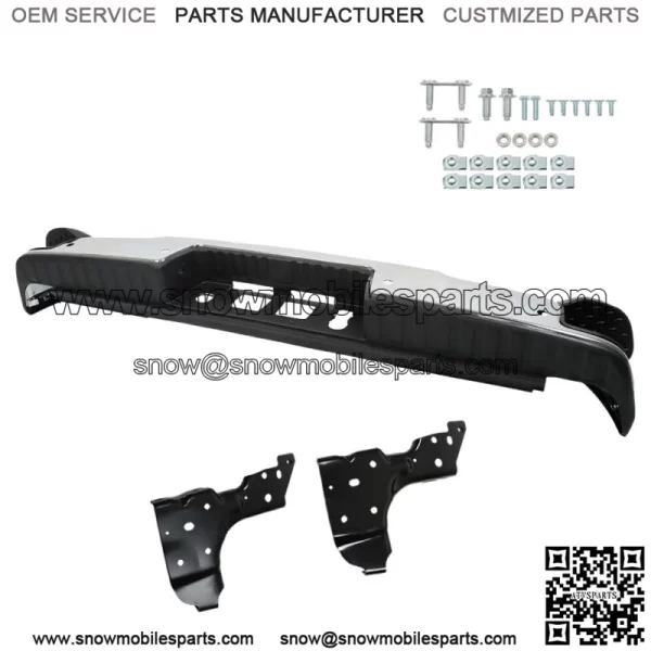 Chrome Rear Bumper Assembly For 2014 -2018 Chevy Silverado Sierra 1500 W/ Park - Image 2