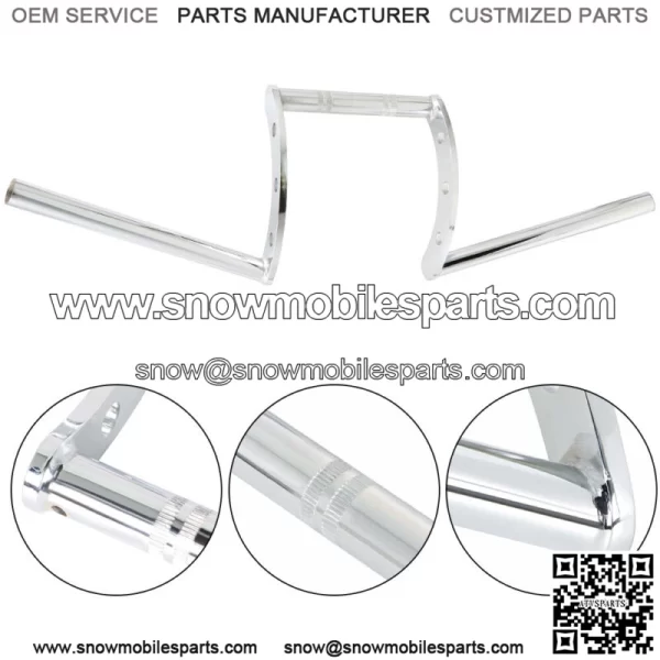22mm 7/8" Motorcycle Z Bars Handlebar Handlebars For Sportster Ctom Chopper - Image 3