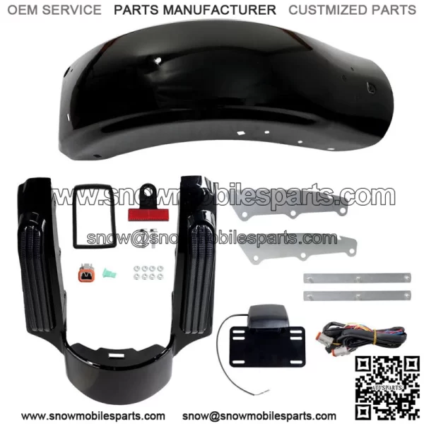 Rear Fender System LED Smoke Lens Set ABS For Touring Road Glide CVO 2014-2021 - Image 3