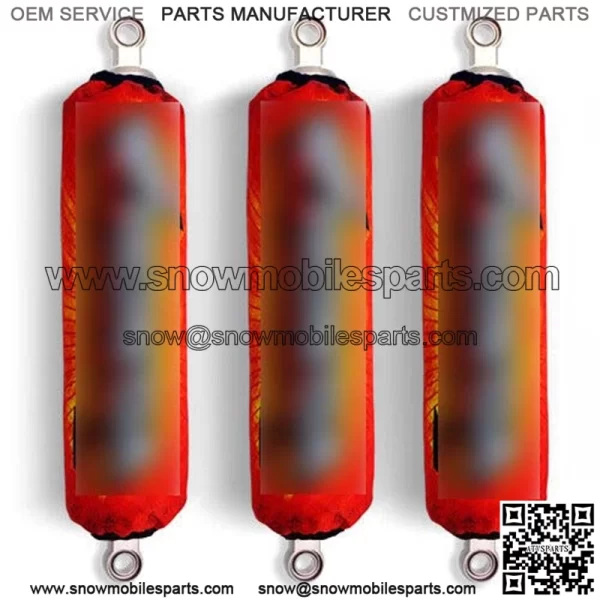 Red Shock Covers Honda Racing TRX 250 TRX 300 TRX 400 EX TRX400 X (Set of 3) (For: Honda FourTrax 200)