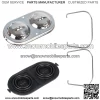 For 1967-1982 Chevrolet Corvette Master Cylinder Cover Chrome w/ Bails & Gaskets
