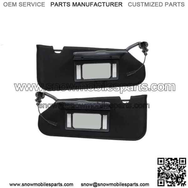 Black Pair Sidea Sun Visor For 2005-2013 Vanity Mirror C6 Shades 23142245