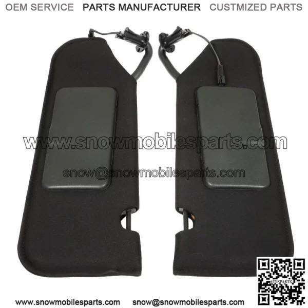 Black Pair Sidea Sun Visor For 2005-2013 Vanity Mirror C6 Shades 23142245 - Image 4