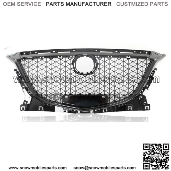 For 2014-2016 Mazda 3 Axela Front Bumper Upper Black Grille Honeycomb Grill ABS
