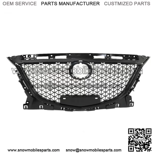 For 2014-2016 Mazda 3 Axela Front Bumper Upper Black Grille Honeycomb Grill ABS - Image 2
