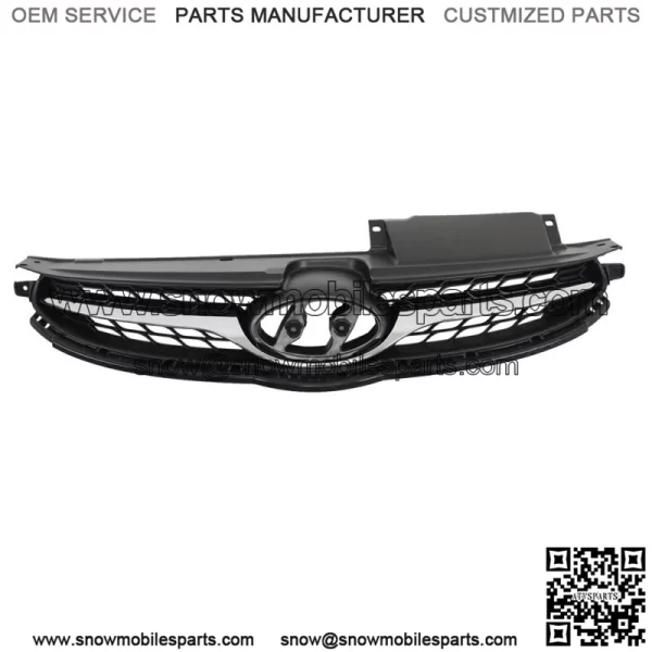 For 2011-2013 HYUNDAI Elantra Front Upper Bumper Grille With Chrome Trim Plastic