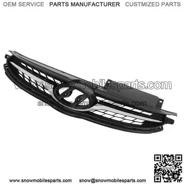 For 2011-2013 HYUNDAI Elantra Front Upper Bumper Grille With Chrome Trim Plastic - Image 2