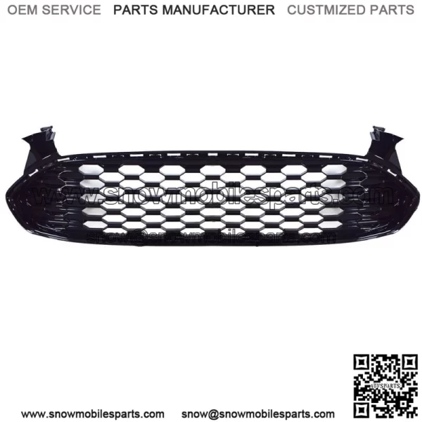 For 2013 2014 2015 2016 Ford Fion Gloss Black Honeycomb Front Grille - Image 2