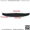 52" Universal Matte Black Trunk Spoiler Wing Fin Tail w/ LED Lights 2 Pedestal - Image 3