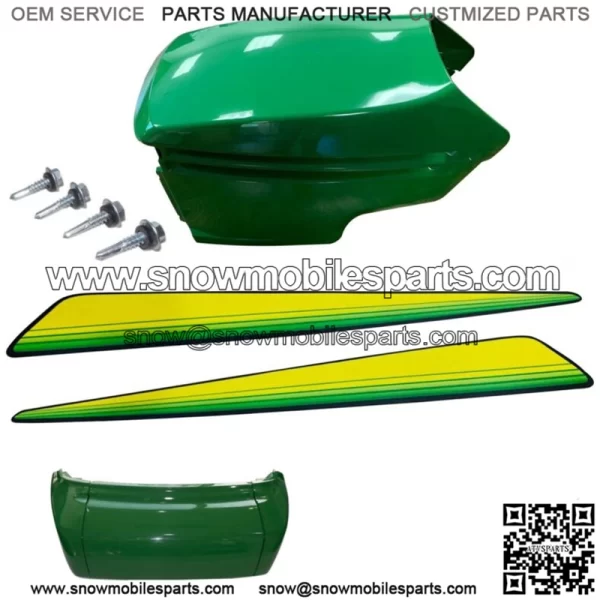 New Upper & Lower Hood/Bumper/LH&RH Stickers Fits John Deere GX345