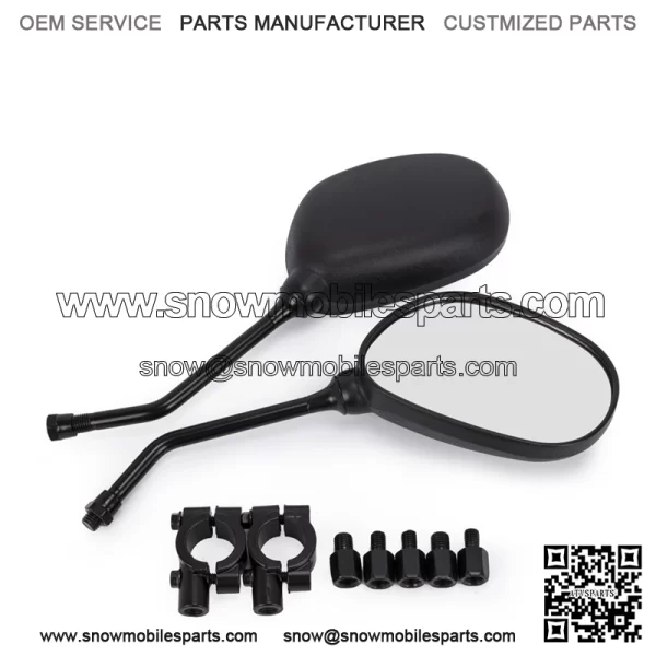 Rear view mirror set for Honda line of ATVs, Universal fit on handle bars - Image 4