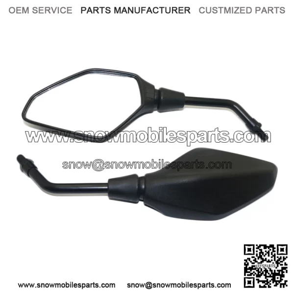 Mirror for Motorbike, Motorcycle Rearview Mirror, Motorbike Mirror Universal 7/8 inches 22mm, High Definition, with M8 M10 Clockwise and Counter Clockwise Threaded Bolts, for Motorcycle ATV Scooter