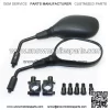 Motorcycle Rearview Mirror, E24 Certified Universal 8mm 10mm Bolt 7/8 Inch Handle Bar Mount Clamp Motorbike Convex Rear View Mirror fit Honda ATV Dirt Bike Scooter Kawasaki E-Bike Bicycles