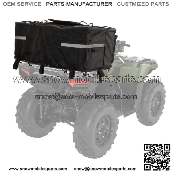 ATV Rear Seat Bag Padded Bottom Support Storage Bag Rack For Honda Sportsman 450 (For: More than one vehicle)