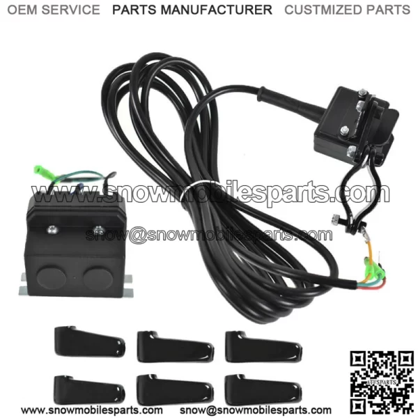 ATV 12V 250A Starter Solenoid Relay Contactor & Winch Rocker Thumb Switch Kit - Image 4