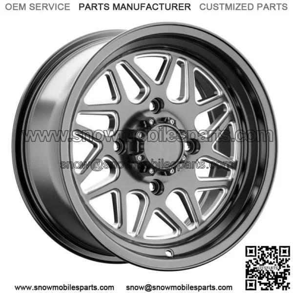 15x7 Hostile UTV H108 Sprocket Blade Cut (Black Milled) Wheel 4x137 (13mm) (For: Can-Am)