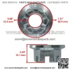 Rear Wheel Axle Castle Nut For Yamaha Raptor 350 YFM350R 2007-2010 - Image 2