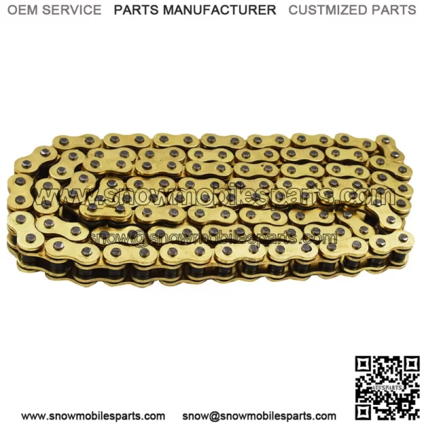 ATV Motorcycle 525 Pitch 120 Links With O-Ring Drive Chain Gold Color 525-120 - Image 3