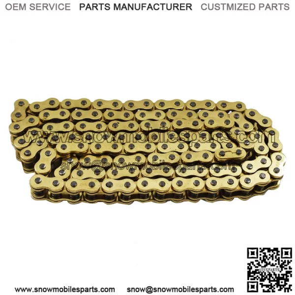 ATV Motorcycle 525 Pitch 120 Links With O-Ring Drive Chain Gold Color 525-120 - Image 4