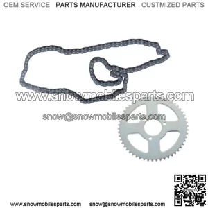 For Mini Bike ATV Quad Go kart T8F 54T Rear Drive Chain with Chain Sprocket