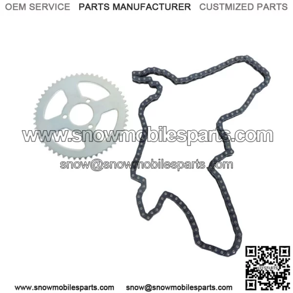 For Mini Bike ATV Quad Go kart T8F 54T Rear Drive Chain with Chain Sprocket - Image 2