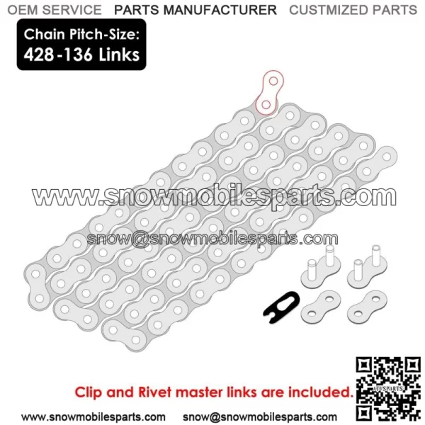 Drive Chain For Polaris Sportsman 90 2001-2014 / Sportsman 110 2016-2021 - Image 2
