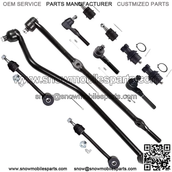 11pcs Suspension Kit 4 Outer Tie Rod End 2 Lower 2 Upper Ball Joint 2 Sway Bar 1 Front Track Bar 1 Outer Connecting Tie Rod End fit for 1997-2006 for Jeep TJ Wrangler Es3094L