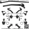 12pc Steering Suspension Kit Ball Joints Tie Rods Sway Bar Ends Drag Link Compatible with 2008-2014 Ford E-150 E-250 2008-2019 E-350 Super Duty